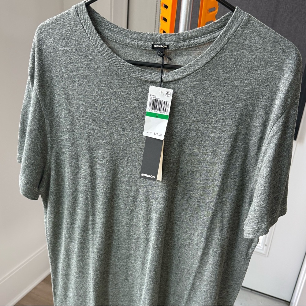 Monrow Gray Short Sleeve Tee
